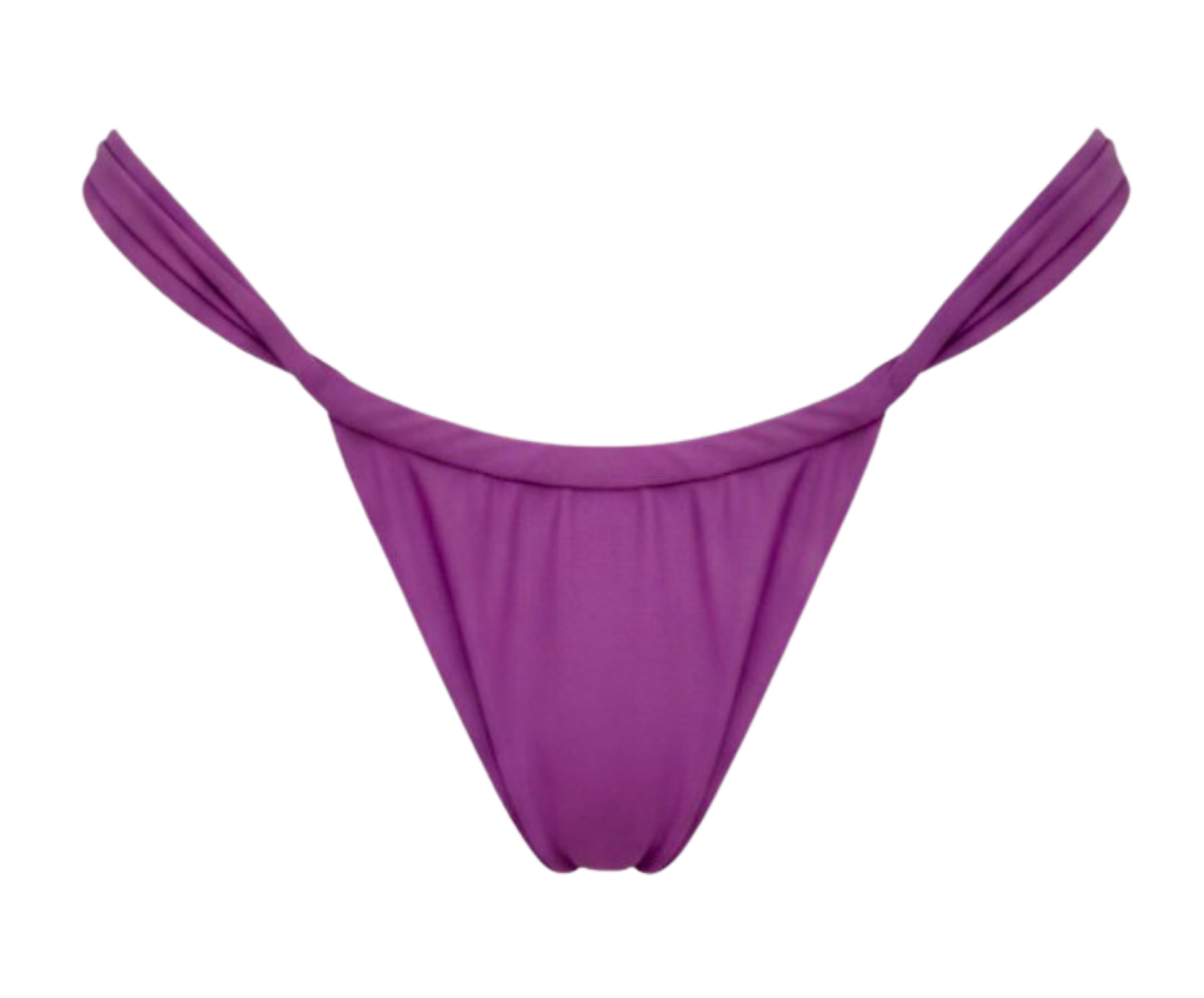 Purple bikini bottom on a white background