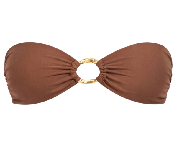 Carob Dune - Bandeau Bikini Top